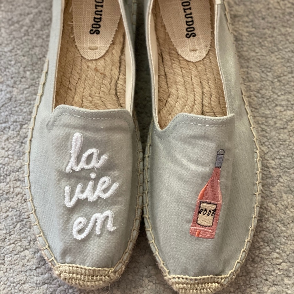 Soludos espadrilles blue, size 9.5 Le Vie en Rosè